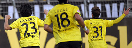 Kagawa, Barrios und Götze jubeln