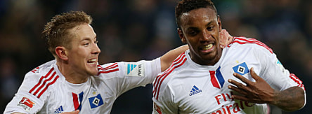 Strahlende Hanseaten: Holtby und Cleber (re.) bejubeln das 1:0.
