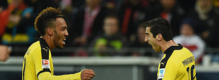 Die Protagonisten des 2:0: Vorbereiter Aubameyang, Vollstrecker Mkhitaryan.