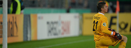 Er musste gegen den FCA gleich mehrfach hinter sich greifen: Patrick Klandt.