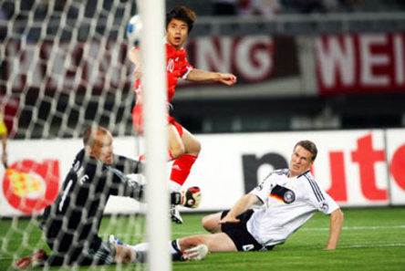 Enke, Hao Junmin und Huth (v.li.)