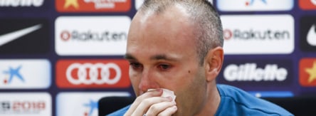 Abschied unter Tränen: Iniesta brachte die Worte kaum über die Lippen.