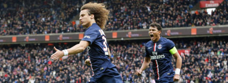 Wollen auch nach dem Pokalsieg ihre Freude hinausschreien: die brasilianische PSG-Connection David Luiz (li.) und Thiago Silva.