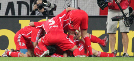 Der 1. FC Köln jubelt