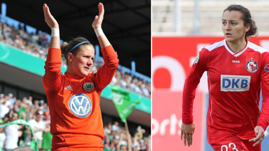 Jana Burmeister (l.) bleibt bis 2015 in Wolfsburg, Lidija Kulis (r.) bis 2016 in Potsdam.