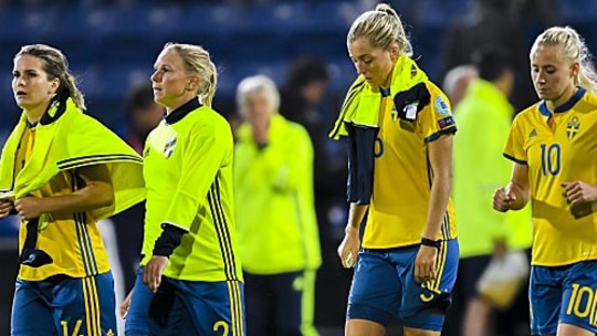 Hängende Köpfe: Schweden rutschte mehr schlecht als recht ins EM-Viertelfinale.