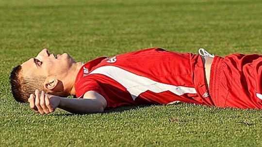 Topstürmer Dominick Drexler fehlt Rot-Weiß Erfurt krankheitsbedingt.