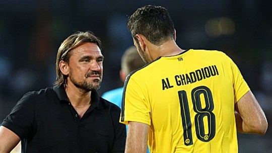 Weiter ungeschlagen: BVB-II-Coach Daniel Farke und Torjäger Hamadi Al Ghaddioui.