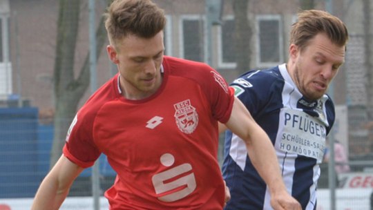 Neu bei Rot-Weiß Oberhausen: Bonns Vincent-Louis Stenzel (li.).