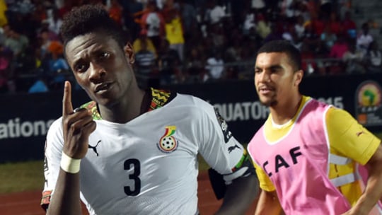 Matchwinner: Asamoah Gyan feiert sein Last-Minute-Tor gegen Algerien.