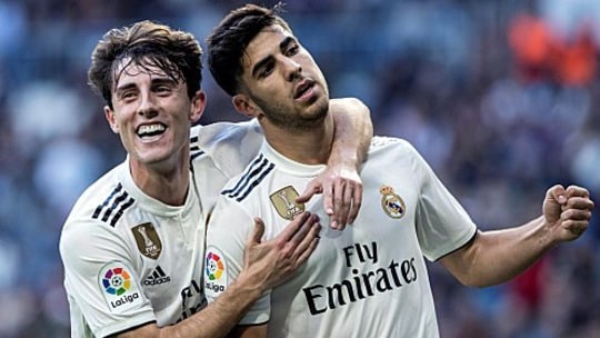 Brachte Real Madrid nach Anlaufschwierigkeiten auf Kurs: Marco Asensio (rechts, mit Alvaro Odriozola).