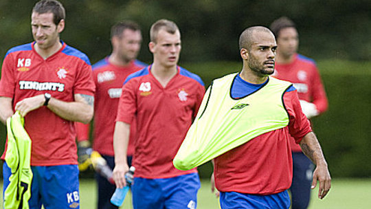 Ranger-Test: David Odonkor beim Training in Glasgow.