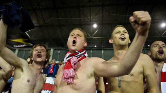 Nackte Tatsachen: Aalborg BK und seine Fans dürfen sich erstmals seit sechs Jahren wieder Meister nennen.