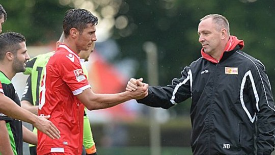 Bislang torgefährlichster Union-Spieler: Kapitän Damir Kreilach (li., mit Trainer Norbert Düwel).