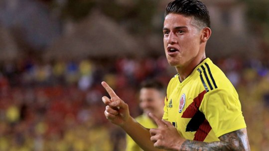 Selbst erstaunt: James nach seinem Traumtor zum 1:0.