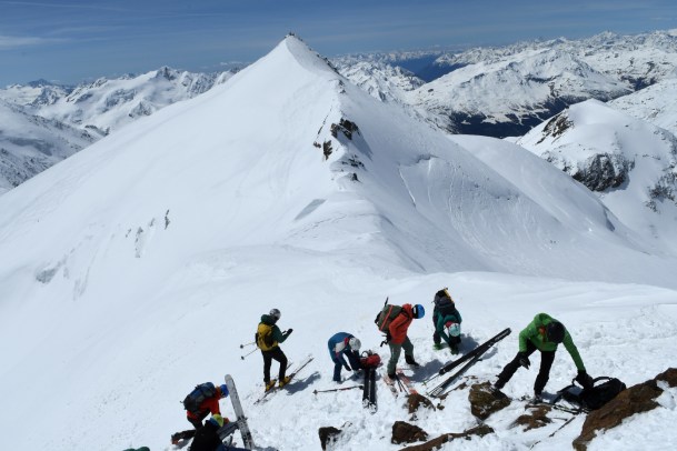 Blick von der Zufallspitze auf den Monte Cevedale.