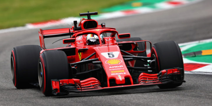 Schnellster beim Heimspiel in Monza: Ferrari-Pilot Sebastian Vettel im 2. Freien Training.