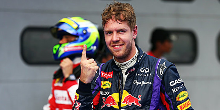 "Ein super Ergebnis nach einem chaotischen Qualifying": Sebastian Vettel freut sich.