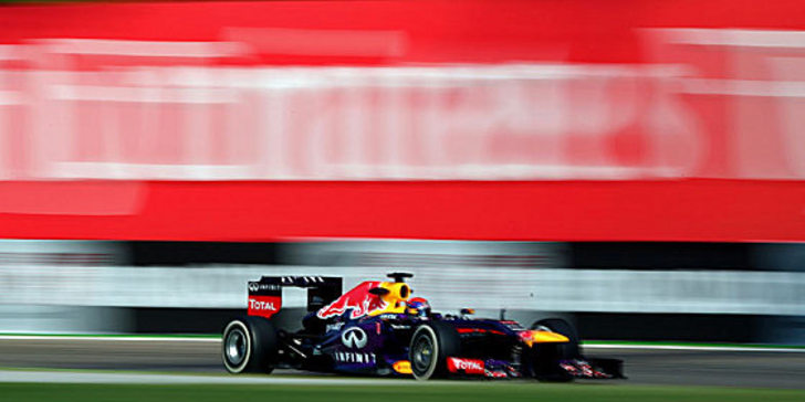 Zu schnell für die Konkurrenz: Sebastian Vettel zeigte Alonso & Co. die Grenzen auf.