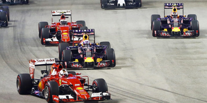Start- und Zielsieg: Ferrari-Pilot Sebastian Vettel triumphiert in Singapur.