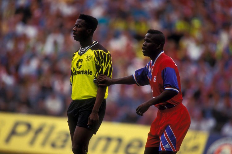 Ibrahim Tanko war 17 Jahre und 250 Tage als er in der Saison 1994/95 am 24. Spieltag bei Dortmunds 3:1 gegen den KFC Uerdingen in die Maschen traf.
