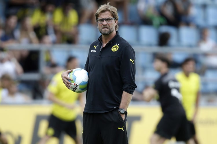 Dortmunds Coach J&#252;rgen Klopp zeigte schon vor dem Spiel in der 1. Runde des DFB-Pokals beim SV Wilhelmshaven die n&#246;tige Wettkampf-Aggressivit&#228;t.