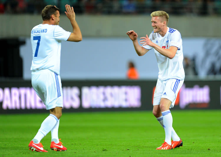 Shevchenko und Schürrle hatten sichtlich ihren Spaß am lockeren Kick.