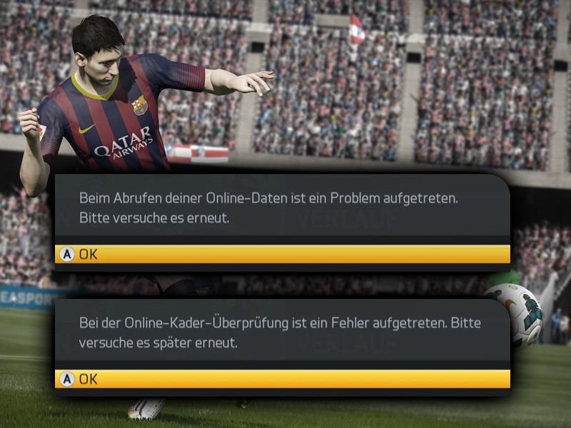 Diese beiden FIFA 15-Fehlermeldungen sorgen aktuell f&#252;r viel Frust bei den Spielern.