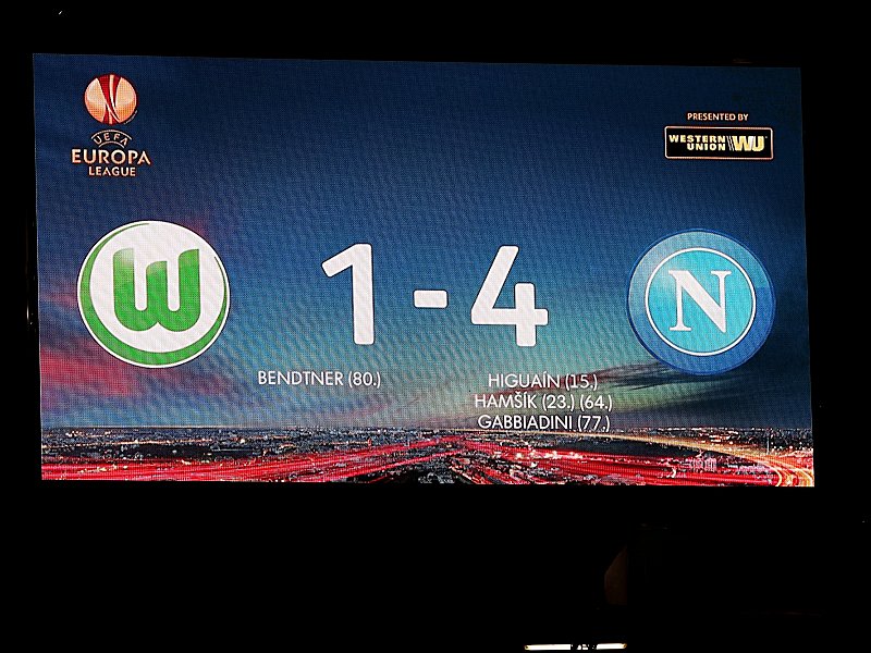 Bittere Erkenntnis: Wolfsburg ging gegen Neapel geh&#246;rig baden.