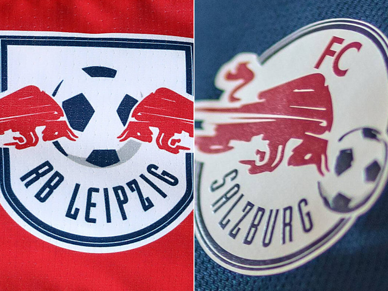 Waren sich fr&#252;her noch &#228;hnlicher: Das Logo von RB Leipzig und das internationale von RB Salzburg. 