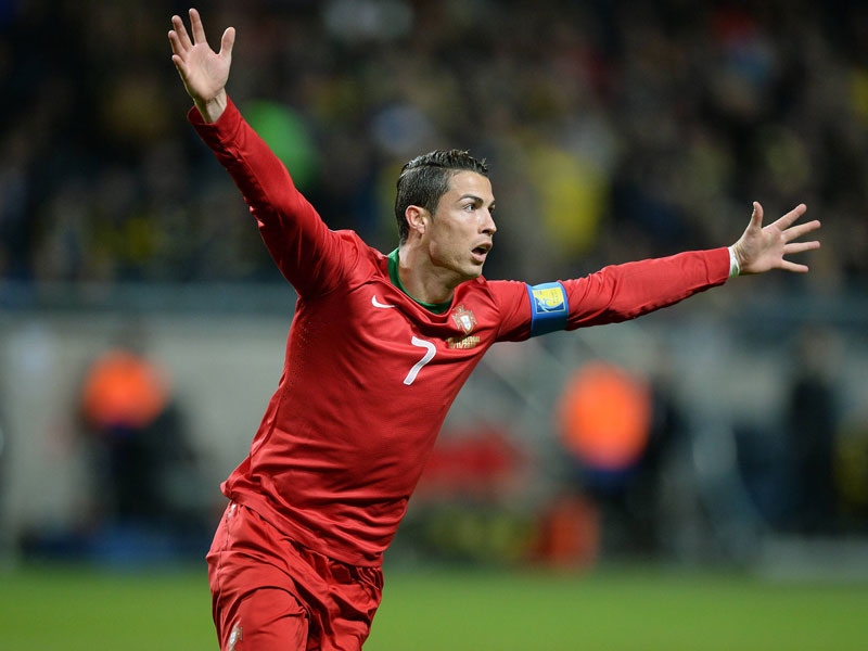Portugals Held: Cristiano Ronaldo schoss sein Team mit drei Toren zur WM.