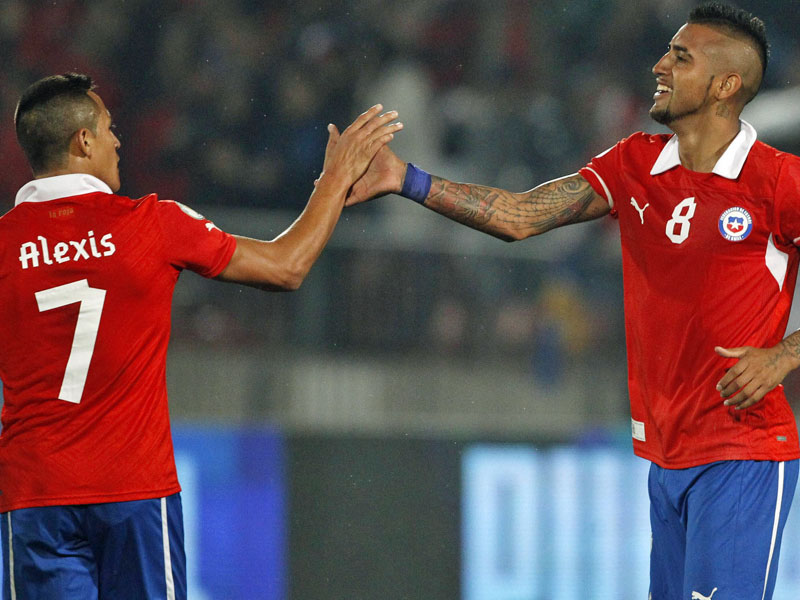 Zwei der Stars im chilenischen Team: Alexis Sanchez und Arturo Vidal.