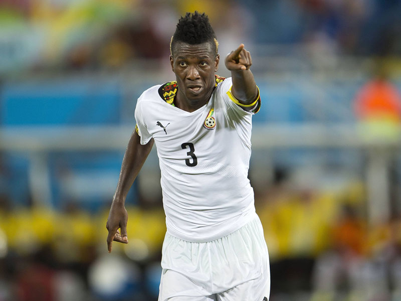 Voller Fokus auf das Deutschland-Spiel: Ghanas Kapit&#228;n Asamoah Gyan bestritt die Berichte von einer angeblichen Revolte.