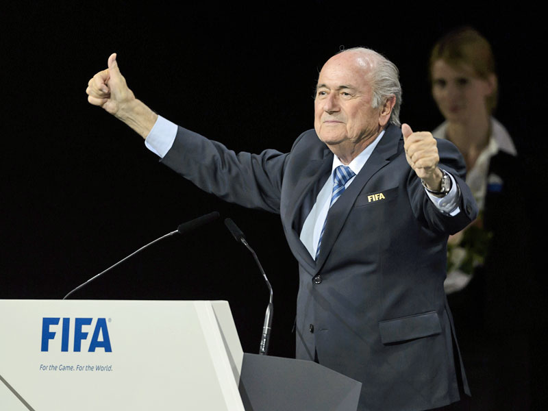 Bekundete nach seiner Wiederwahl Freude &#252;ber die Bef&#252;rworter: der alte und neue FIFA-Pr&#228;sident Sepp Blatter.