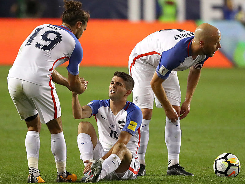 Es l&#228;uft nicht rund f&#252;r die US-Fu&#223;baller: Graham Zusi, Christian Pulisic und Michael Bradley (v.l.).