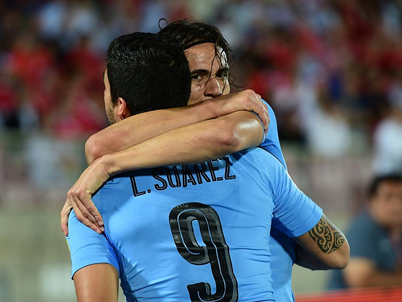 &quot;El Pistolero&quot; und &quot;El Matador&quot;: Die beiden St&#252;rmer-Stars Luis Suarez und Edinson Cavani sollen Uruguay bei der WM weit tragen.
