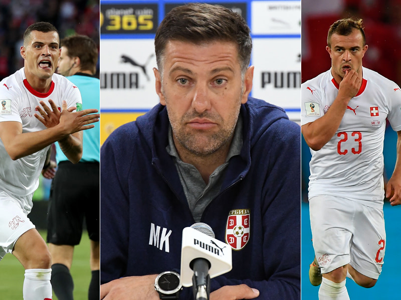 Im Fokus der FIFA: Granit Xhaka, Mladen Krstajic und Xherdan Shaqiri (v.l.).