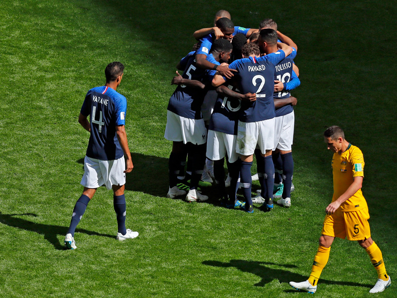 Frankreich jubelt: Die Equipe Tricolore besiegte Australien mit 2:1.