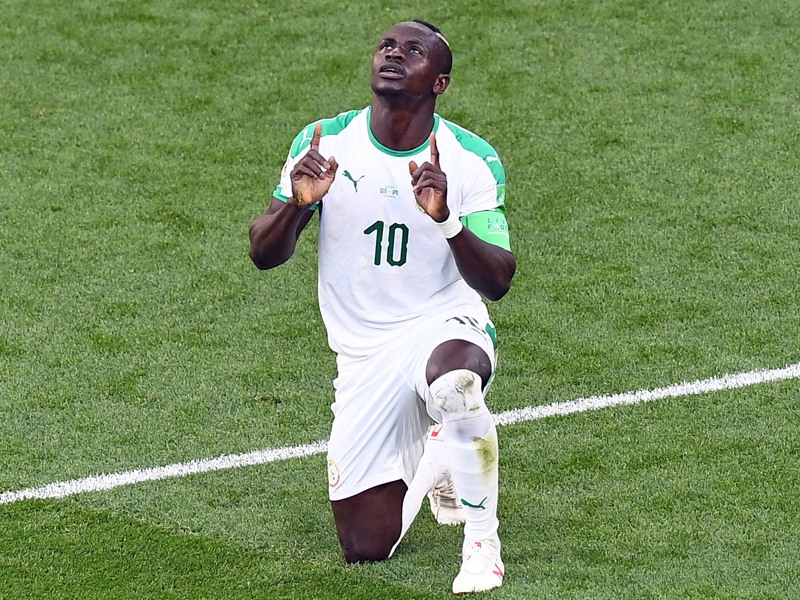 Senegals Sadio Man&#233; jubelt &#252;ber seinen Treffer zum 1:0. 