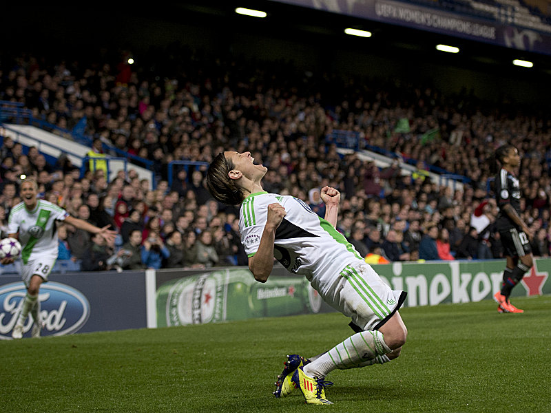 Der Augenblick des Triumphs: Martina M&#252;ller feiert den Champions-League-Sieg.