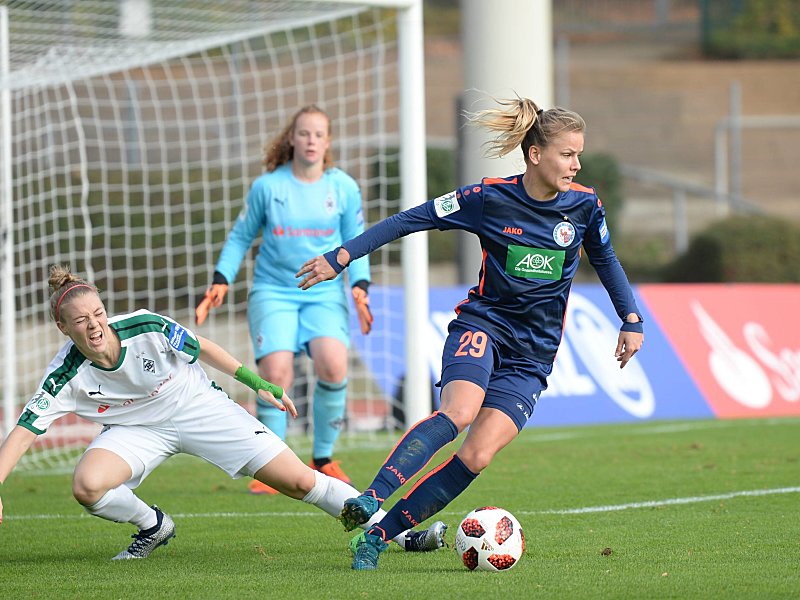 Hattrick bei Borussia M&#246;nchengladbach: Lena Petermann erzielte drei Tore f&#252;r Potsdam.