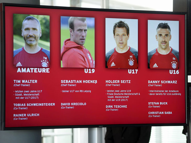 Die neue Rangfolge im Jugendfu&#223;ball des FC Bayern: Sebastian Hoene&#223; trainiert in der kommenden Saison die U 19.