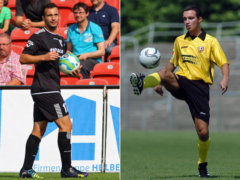 Heute beim HFC (li.), einst bei Dynamo: Daniel Ziebig trifft mit Halle erneut auf einen seiner Ex-Klubs.