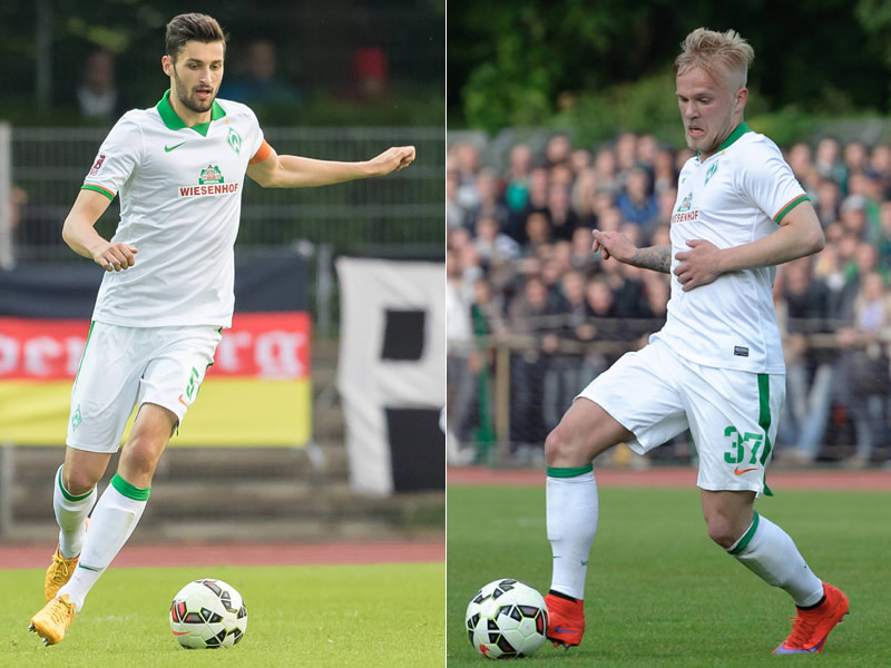 Bleiben der U 23 von Werder Bremen auch in der 3. Liga treu: Torben Rehfeldt (li.) und Marcel Hil&#223;ner.