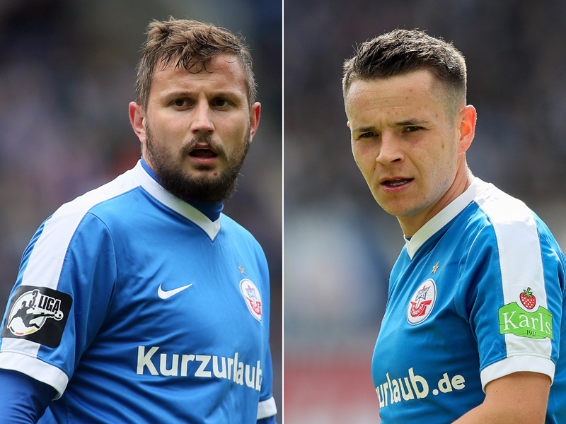 Momentan nicht im Training der ersten Mannschaft: Der versetzte Marcel Ziemer und der verletzte Christopher Quiring.