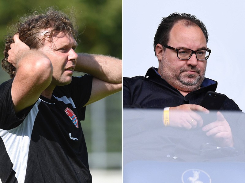 Trainer und M&#228;zen: Stefan Kr&#228;mer und Mikhail Ponomarev (re.) wollen den KFC Uerdingen weiter nach vorne bringen.