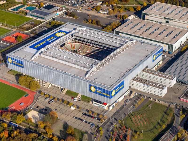 Spielt hier auch bald der KFC Uerdingen? Die Arena im D&#252;sseldorfer Norden, Heimst&#228;tte der Fortuna.