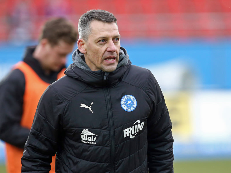 War bedient: Lottes Trainer Nils Drube. 