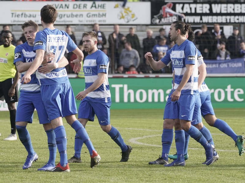 Die Meppener durften im Heimspiel gegen Cottbus gleich drei Treffer bejubeln. 