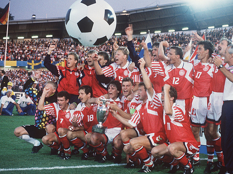 Finalpleite: In Schweden feierte D&#228;nemark 1992 seinen EM-Coup gegen Deutschland.